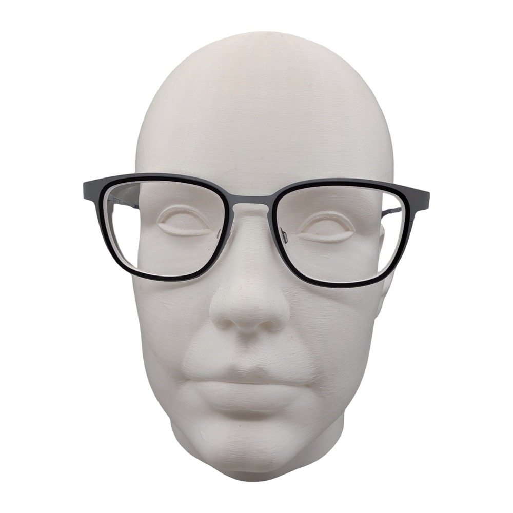 Bevel Sergey 6530 BGDB Eyeglasses Titanium Square Frames Matte Grey Blue Japan
